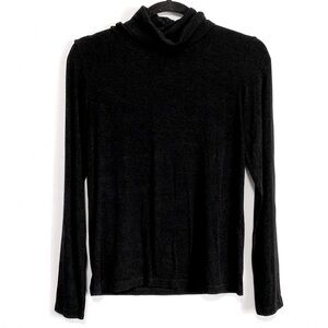 Lili Sidonio Black Ribbed Knit Turtleneck